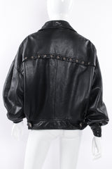 Vintage Gianni Versace Leather Bomber Jacket mannequin back @ Recess LA