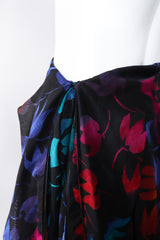 Recess Los Angeles Vintage Gianni Versace Sheer Silk Chiffon Ombré Leaf Print Skirt
