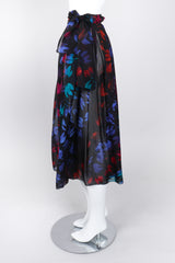 Recess Los Angeles Vintage Gianni Versace Sheer Silk Chiffon Ombré Leaf Print Skirt