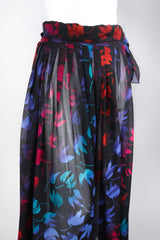 Recess Los Angeles Vintage Gianni Versace Sheer Silk Chiffon Ombré Leaf Print Skirt
