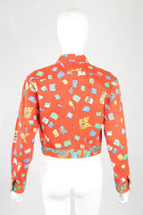 Recess Designer Consignment Vintage Gianni Versace Baroque Flag Print Twill Jean Jacket Los Angeles Resale