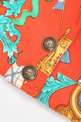 Recess Designer Consignment Vintage Gianni Versace Baroque Flag Print Twill Jean Jacket Los Angeles Resale