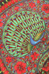 Recess Los Angeles Designer Consignment Vintage Gianni Versace Asian Peacock Print Harrington Jacket