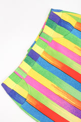 Vintage Versace Carnival Stripe Skirt Set Waistline at Recess