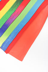 Vintage Versace Carnival Stripe Skirt Set Slit at Recess