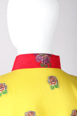 Recess Los Angeles Vintage Gianni Versace 90s Mens Colorblock Brocade Rose Shirt