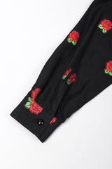 Recess Los Angeles Vintage Gianni Versace 90s Mens Colorblock Brocade Rose Shirt