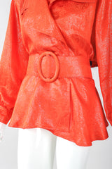 Recess Designer Consignment Vintage Gillian Metallic Lamé Trench Top Los Angeles Resale