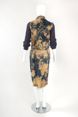 Recess Designer Consignment Vintage Gino Paoli Tie Dye Tissue Suede Jacket & Skirt Set Los Angeles Resale