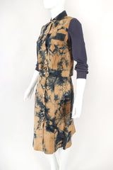 Recess Designer Consignment Vintage Gino Paoli Tie Dye Tissue Suede Jacket & Skirt Set Los Angeles Resale