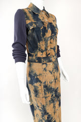 Recess Designer Consignment Vintage Gino Paoli Tie Dye Tissue Suede Jacket & Skirt Set Los Angeles Resale