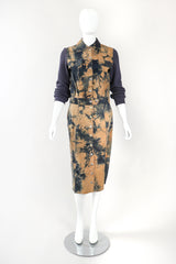 Recess Designer Consignment Vintage Gino Paoli Tie Dye Tissue Suede Jacket & Skirt Set Los Angeles Resale