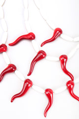 Recess Los Angeles Designer Consignment Vintage Giorgio Armani Layered Hot Chili Pepper Cornicello Cornetto Amulet Necklace