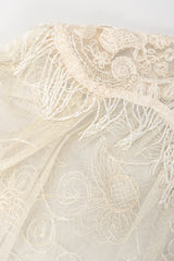 Recess Los Angeles Vintage Giorgio Sant'Angelo Bead Fringe Mesh Lace Blouse