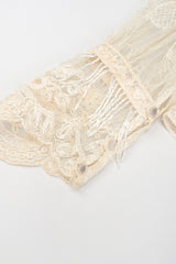 Recess Los Angeles Vintage Giorgio Sant'Angelo Bead Fringe Mesh Lace Blouse