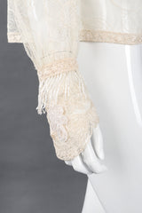Recess Los Angeles Vintage Giorgio Sant'Angelo Bead Fringe Mesh Lace Blouse