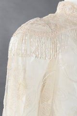 Recess Los Angeles Vintage Giorgio Sant'Angelo Bead Fringe Mesh Lace Blouse