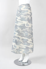 Recess Los Angeles Vintage Giorgio Armani Wool Silk River Chinoiserie Gauze Skirt