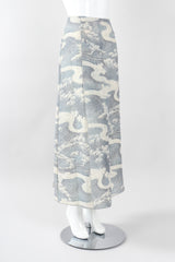 Recess Los Angeles Vintage Giorgio Armani Wool Silk River Chinoiserie Gauze Skirt