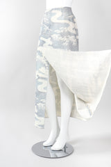 Recess Los Angeles Vintage Giorgio Armani Wool Silk River Chinoiserie Gauze Skirt