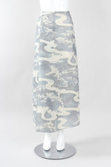 Recess Los Angeles Vintage Giorgio Armani Wool Silk River Chinoiserie Gauze Skirt