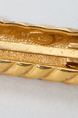 Vintage Givenchy Gold oval signature cartouche