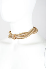Recess Designer Consignment Vintage Givenchy Twisted Stretch Metal Collar Necklace Los Angeles Resale