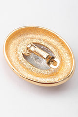 Recess Los Angeles Vintage Givenchy Gold Crystal Oval Collar Choker Necklace & Earring Set