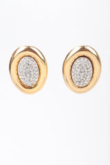 Recess Los Angeles Vintage Givenchy Gold Crystal Oval Collar Choker Necklace & Earring Set