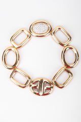 Recess Los Angeles Vintage Givenchy Gold Crystal Oval Collar Choker Necklace & Earring Set