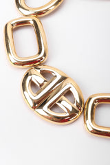 Recess Los Angeles Vintage Givenchy Gold Crystal Oval Collar Choker Necklace & Earring Set