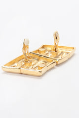 Recess Designer Consignment Vintage Givenchy Logo Button Earrings Los Angeles Resale