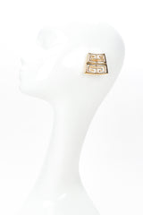 Recess Designer Consignment Vintage Givenchy Logo Button Earrings Los Angeles Resale
