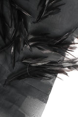 Vintage Givenchy 1960s/70s Couture Velvet Feather Gown loose hem threads @ Recess Los Angeles