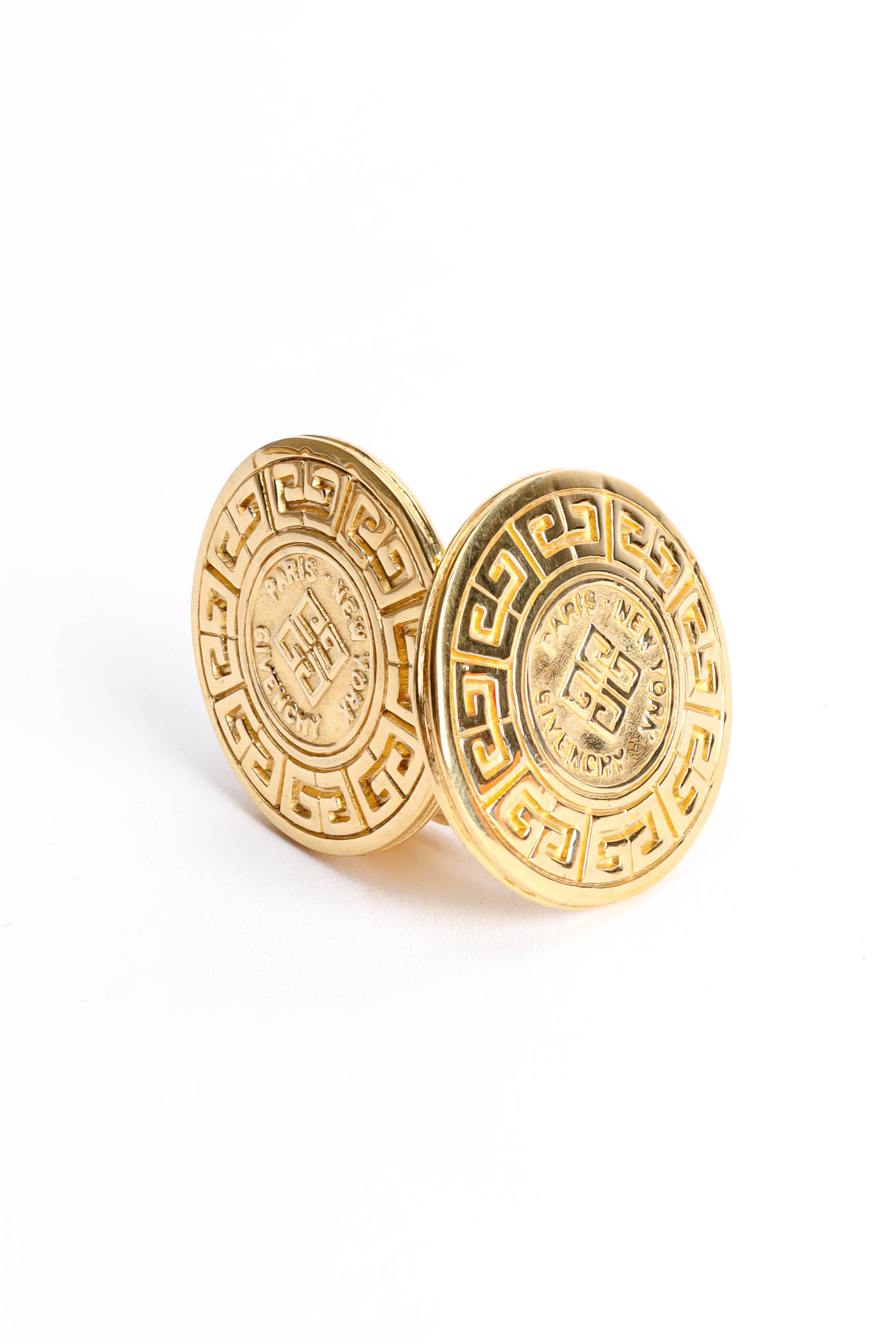Vintage Coin Monogram Logo Earrings @ Recess LA