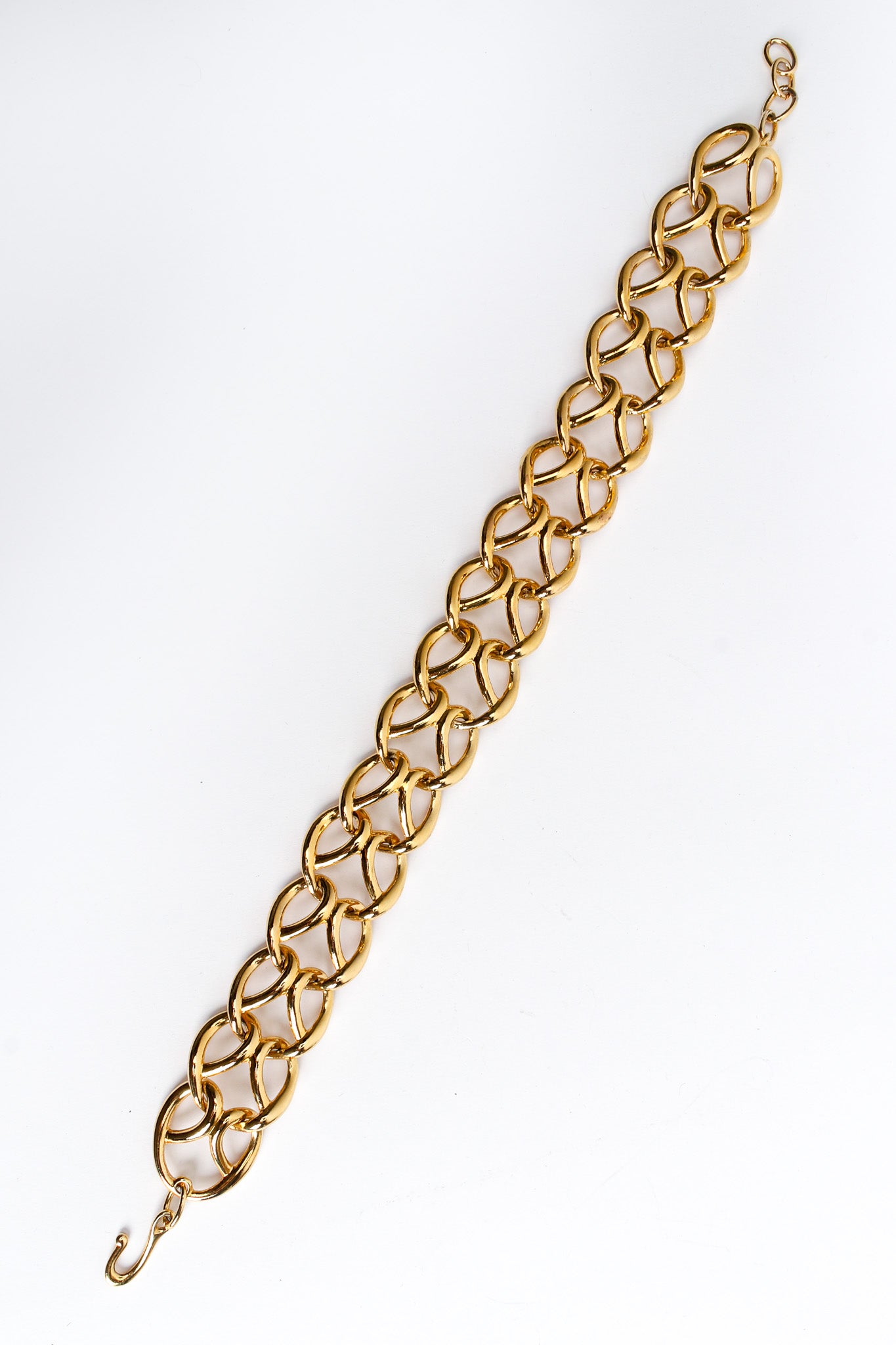 Vintage Givenchy Pretzel Link Collar Necklace length overall @ Recess LA