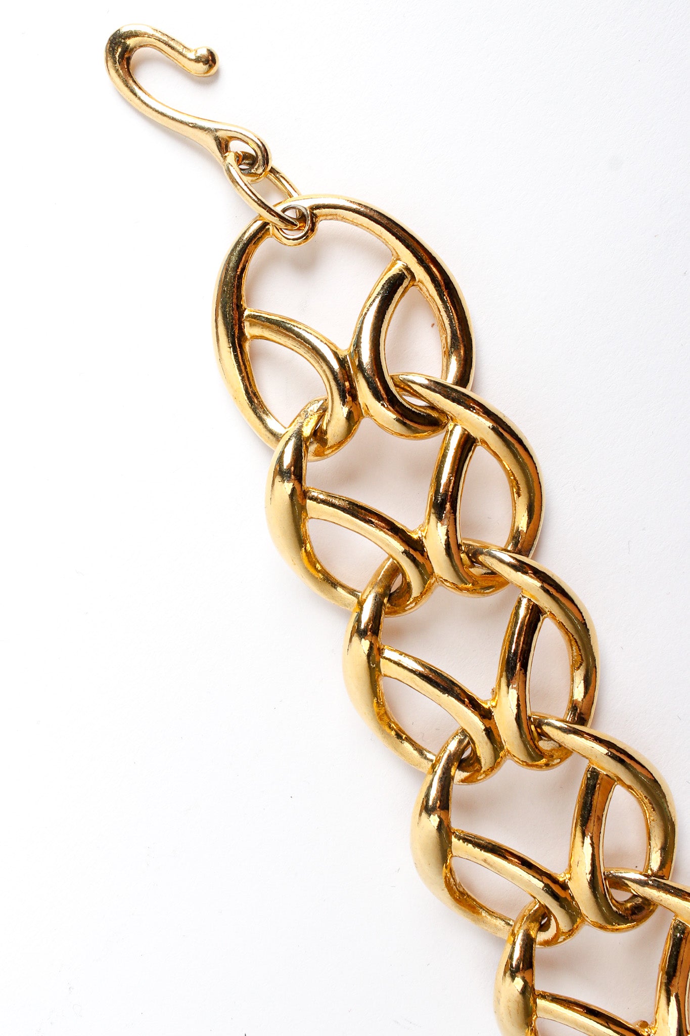 Vintage Givenchy Pretzel Link Collar Necklace hook clasp @ Recess LA