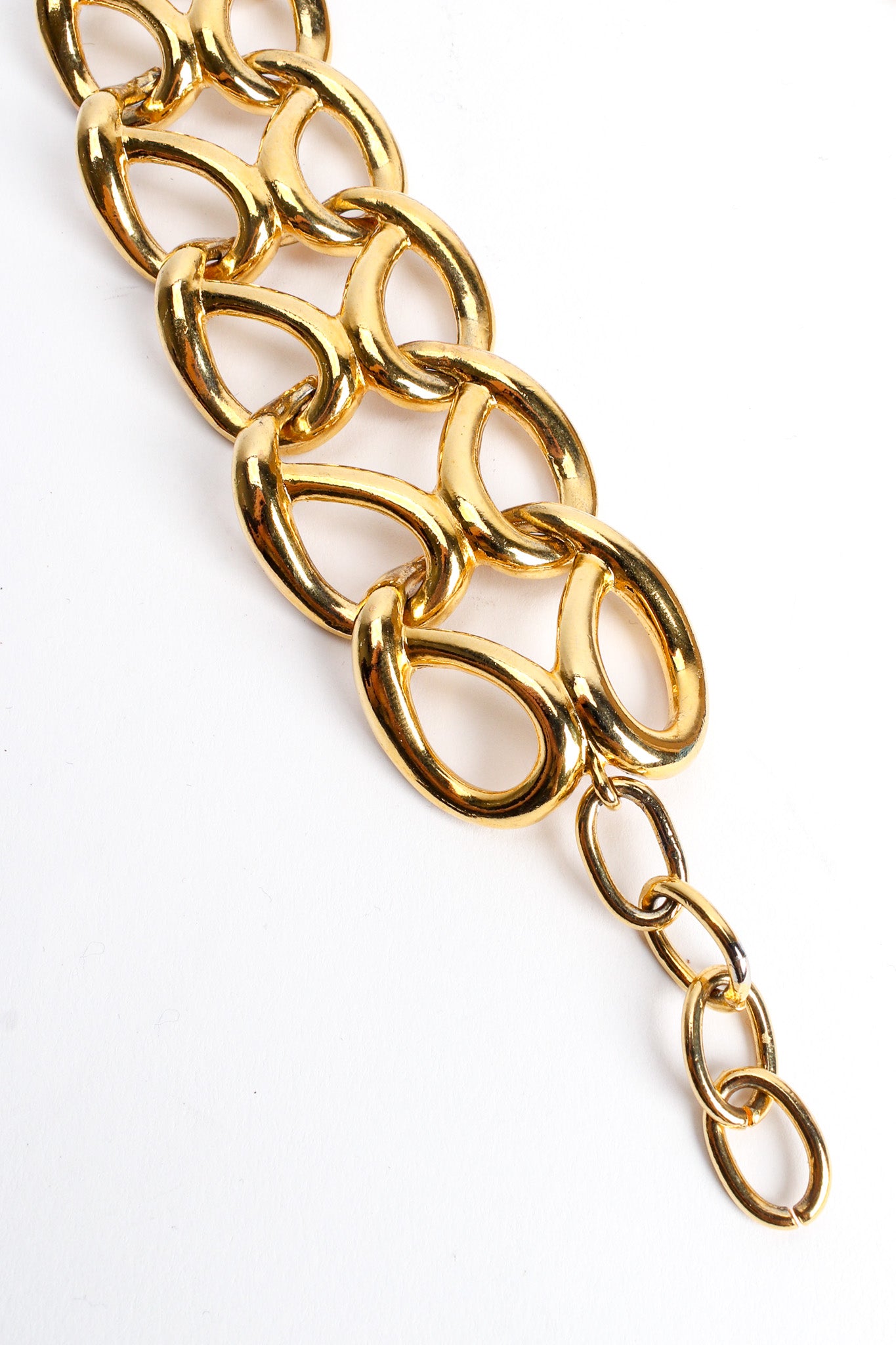 Vintage Givenchy Pretzel Link Collar Necklace necklace end @ Recess LA