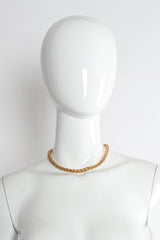 Vintage Givenchy Love Pearl Choker Necklace on mannequin reverse  @ Recess Los Angeles