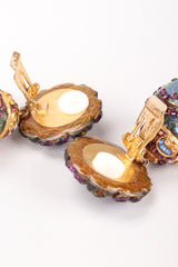 Recess Los Angeles Vintage Crystal Cloisonne Ball Drop Earrings