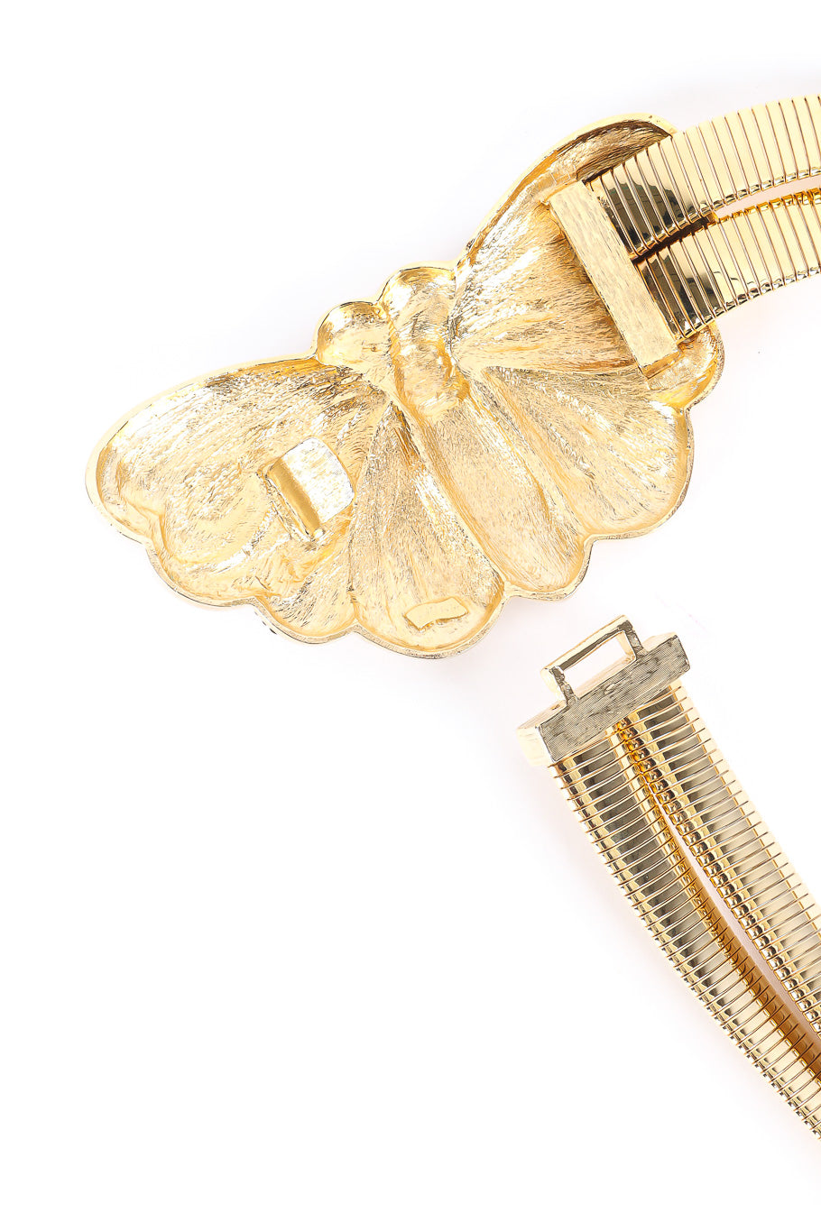 Jeweled butterfly belt by Judith Leiber Back of Belt back buckle close @recessla