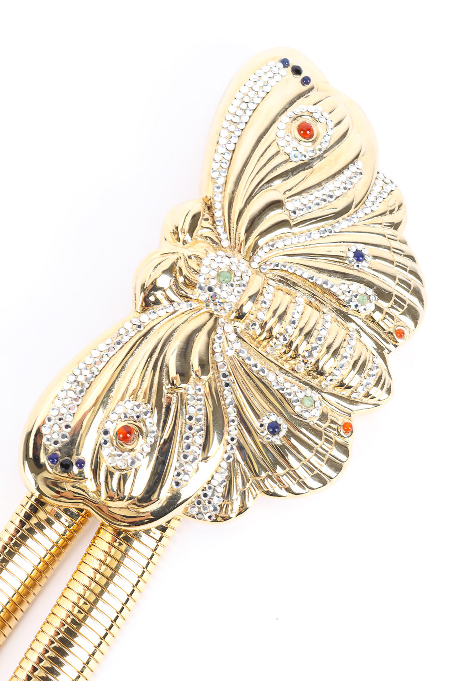 Jeweled butterfly belt by Judith Leiber buckle close @recessla