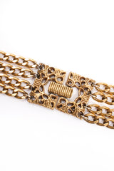 Vintage Goldette Multi-Strand Layered Coin Necklace clasp at Recess Los Angeles