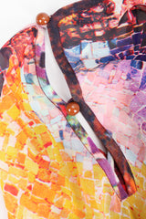 Vintage Rainbow Mosaic Poncho Button at Recess LA