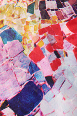 Vintage Rainbow Mosaic Poncho Fabric at Recess LA