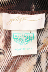 Recess Los Angeles Vintage Gottex Mesh Jungle Cat Swimsuit Cover Up Skirt Gaultier Soleil