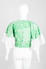 Vintage Greta Plattry for Teal Traina Butterfly Sleeve Frock Top & Skirt Set Back Top at Recess