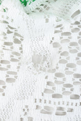 Vintage Greta Plattry for Teal Traina Butterfly Sleeve Frock Top & Skirt Set Hole Crochet at Recess