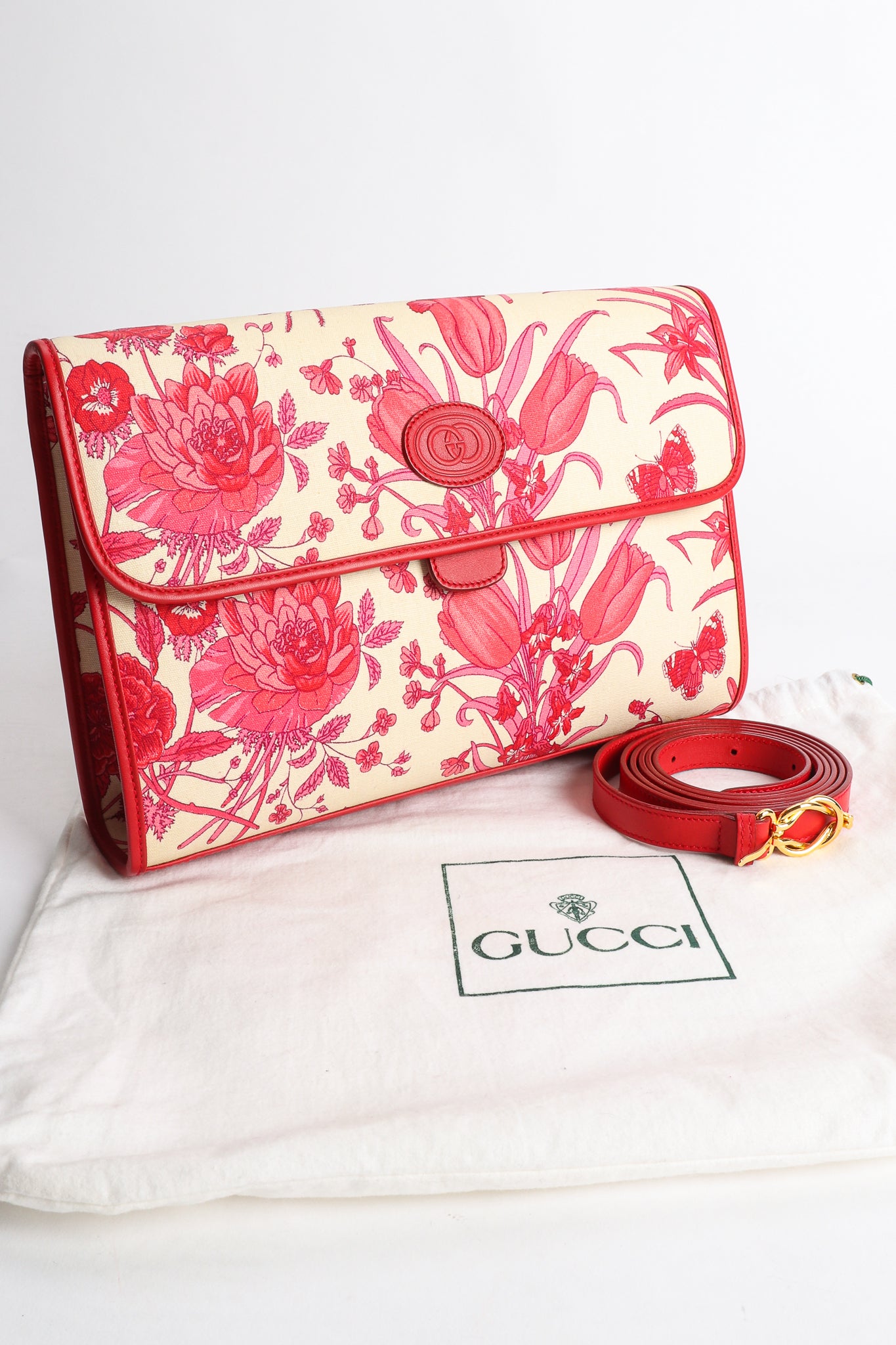 Gucci Gucci Flora vintage plastic bag from the 70s-80S Red ref
