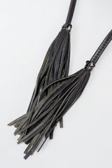 Vintage 70s Gucci Fur Trim Tweed Cocoon Coat leather tassel ties